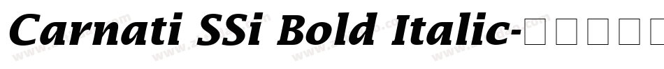 Carnati SSi Bold Italic字体转换